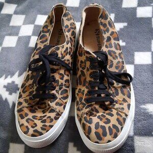 SuperGA Leppard Print Canvas Sneakers EU 41.5 US Mens Size 8.5 US Womens Size 10